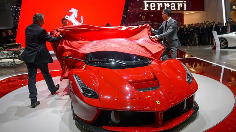 The new LaFerrari is unveiled during its world premiere at...