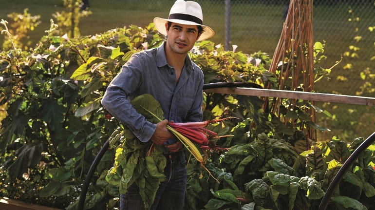 Zac Posen at his parent's farm in Bucks Country, PA.