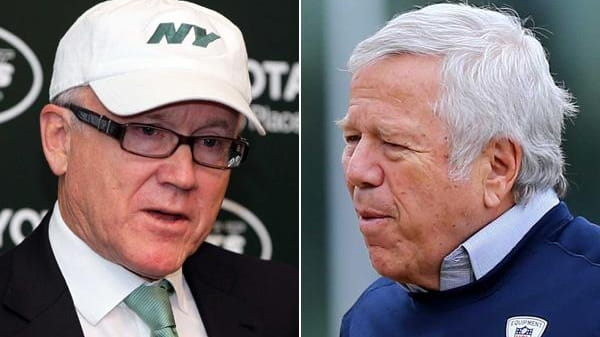 Jets owner Woody Johnson and Patriots owner Robert Kraft are...