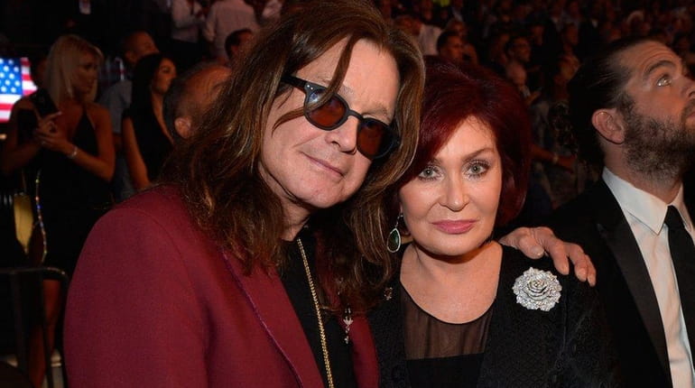 Ozzy and Sharon Osbourne are seen at a party before...