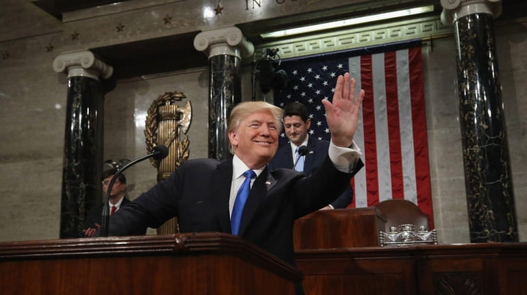 President Donald Trump during the State of the Union address...