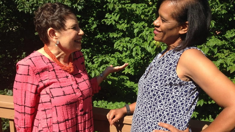 Rhoda Margolis, left, and Gail Collier-Glover talk about the ways...