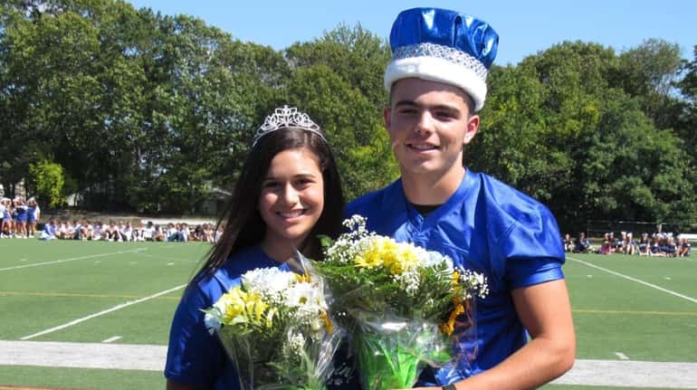 Hanna Hudson and Nick Alois were crowned homecoming queen and...