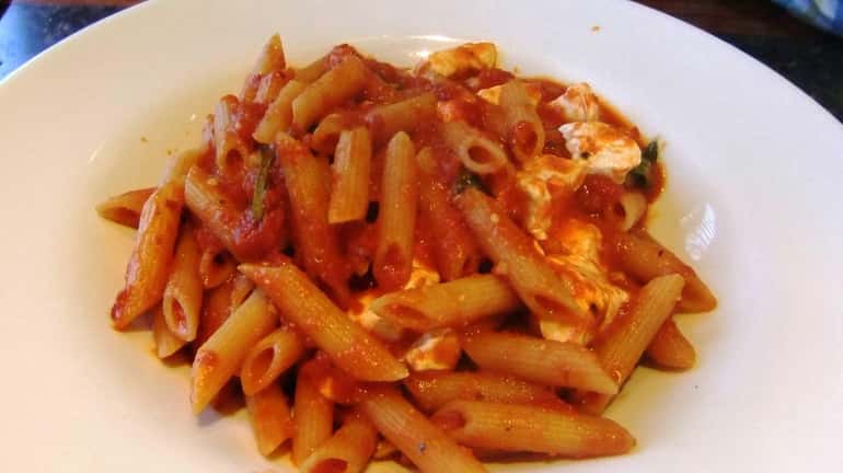 Vibrant and fiery penne arrabiata at Pepe Rosso 24 in...