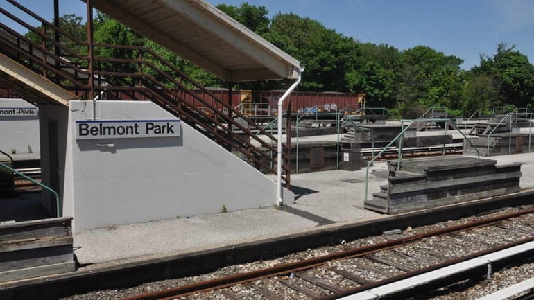 A photo of Belmont Park Train Station. (May 13, 2010)