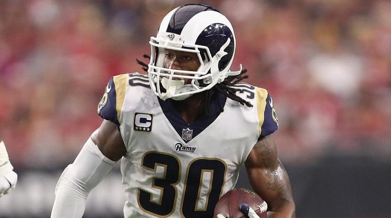 Running back Todd Gurley of the Los Angeles Rams on...