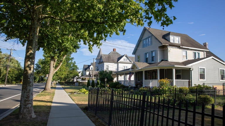 Houses along Maple Avenue.