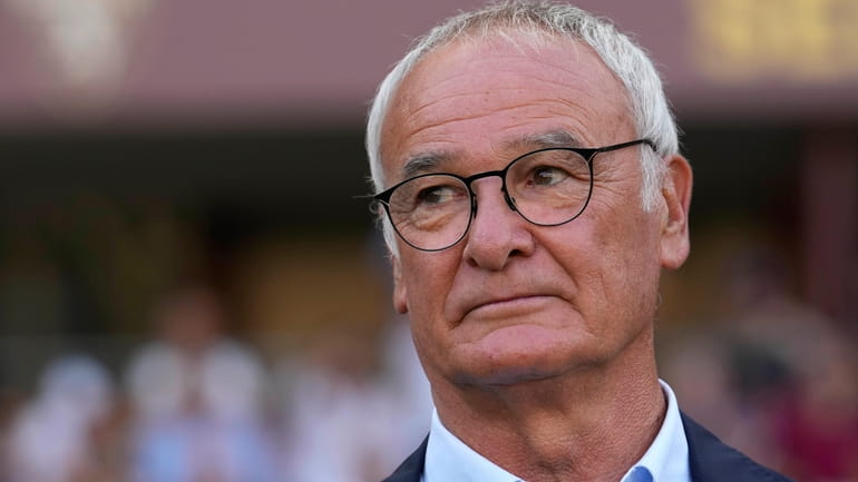 Cagliari's head coach Claudio Ranieri watches during a Serie A...