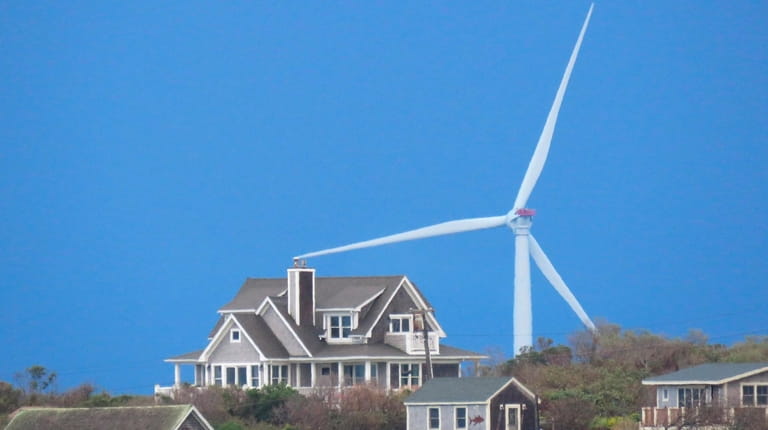 Offshore turbine blades for the Block Island wind farm are...