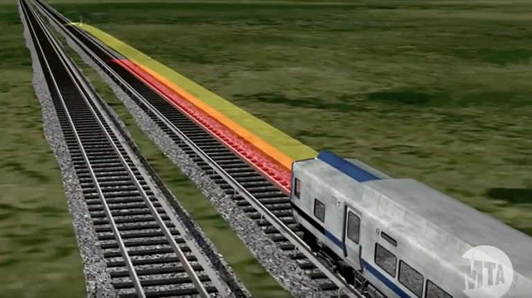 Positive Train Control technology uses antennas on trains and radio...