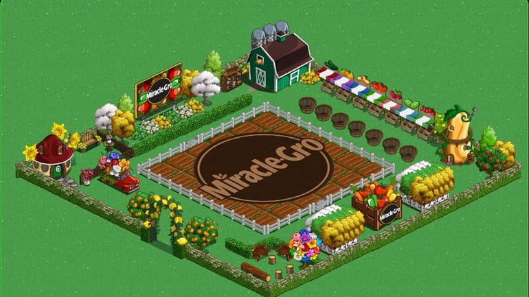 FarmVille has partnered with Miracle-Gro to help users' virtual crops...