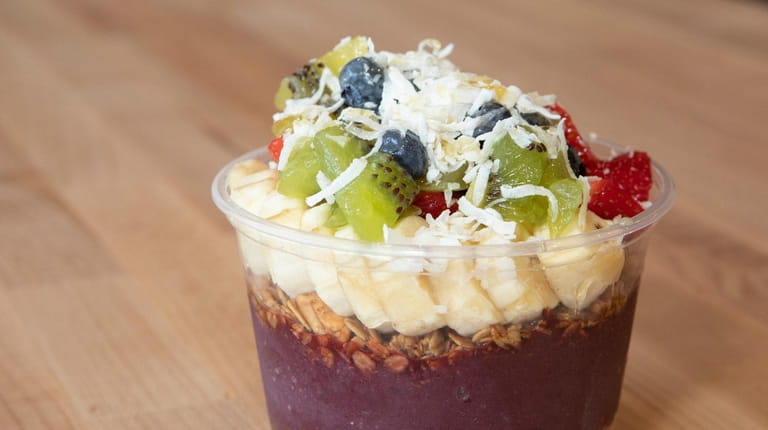 The SoBol bowls include frozen acai puree, fruit and granola. 