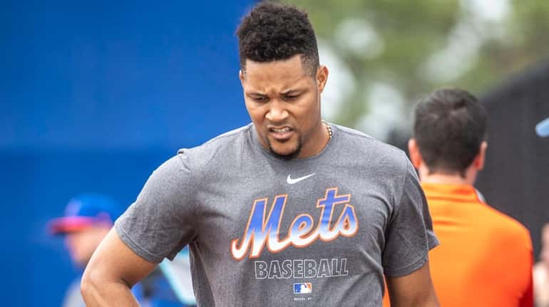 Mets pitcher Jeurys Familia during a spring training workout at...