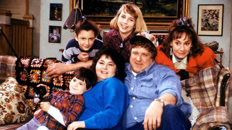 The cast of ABC's "Roseanne," which premiered in 1988, clockwise...