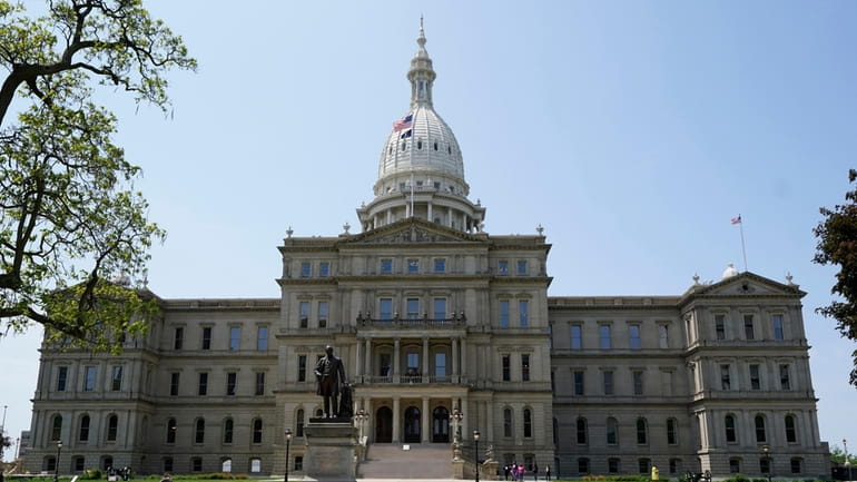 The Michigan State Capitol is photographed, May 24, 2023, in...