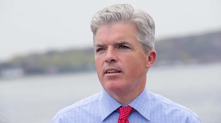 Suffolk County Executive Steve Bellone attended a press conference on...