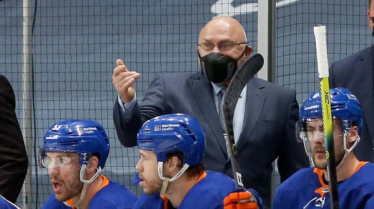 Coach Barry Trotz indicated Semyon Varlamov kept the Islanders in...