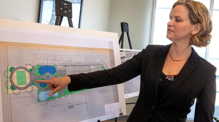 Nassau County Executive Laura Curran unveils parks revitalization plans Tuesday.