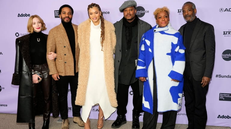 Jaime Ray Newman, from left, Andre Holland, Andra Day, Titus...