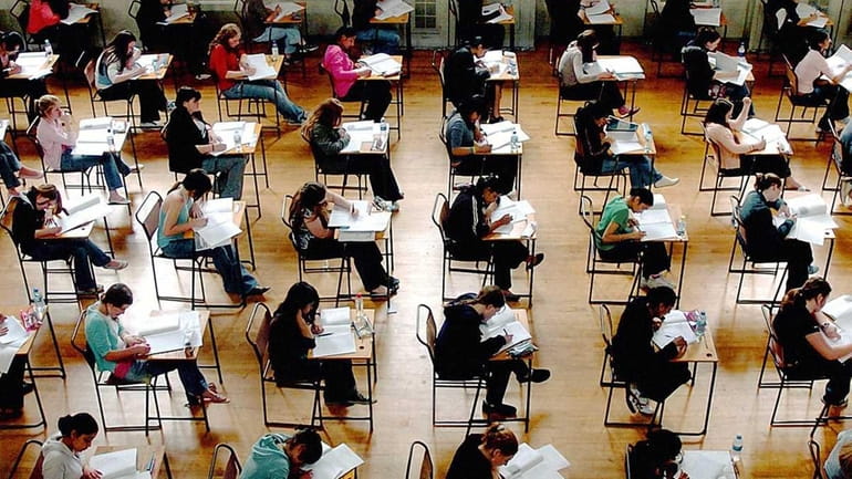 A file photo of school exams in progress.