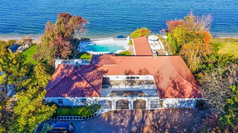Priced at $3.35 million, this Mediterranean-style house on Beach Hill Drive...