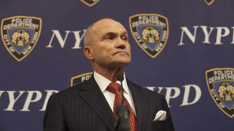 NYPD Commissioner Ray Kelly speaks to the media after a...