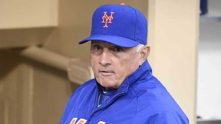 Terry Collins #10 manager of the New York Mets looks...