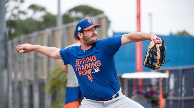 New York Mets pitcher Matt Harvey during a spring training...