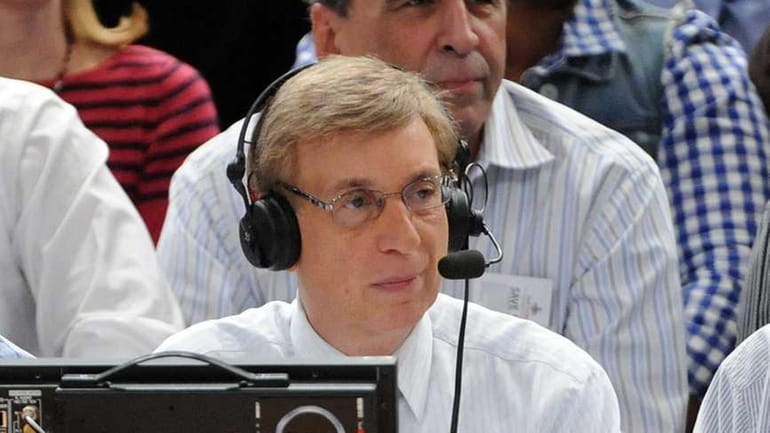 Marv Albert calls the action for TNT during a game...