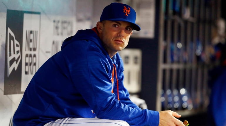 David Wright #5 of the New York Mets looks on...