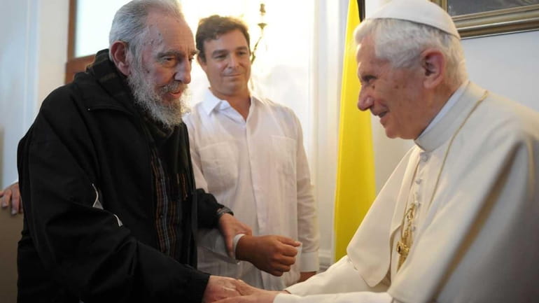 Pope Benedict XVI meets with former Cuban President Fidel Castro...