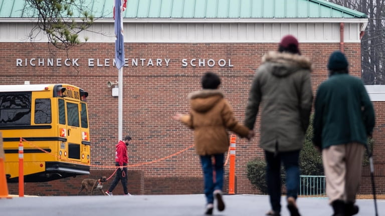 Students return to Richneck Elementary in Newport News, Va., Jan....
