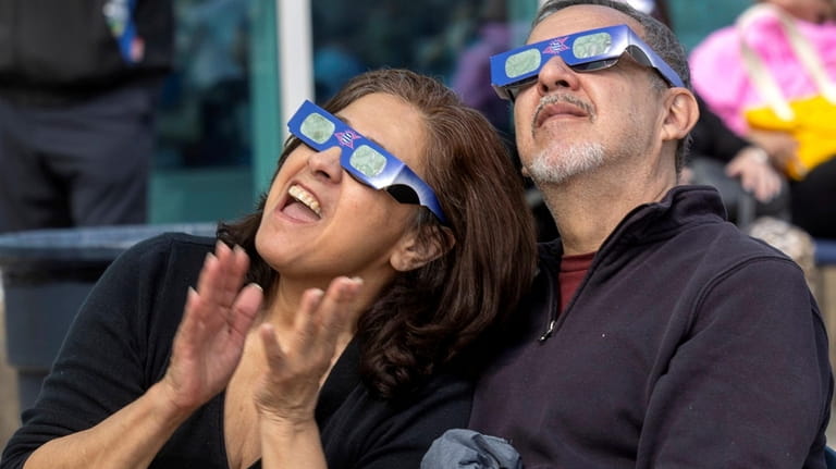 The solar eclipse brought great delight to the crowds at...