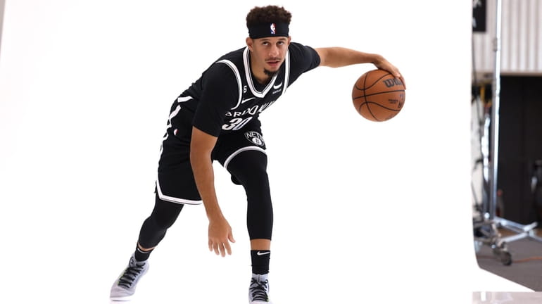 Seth Curry #30 of the Brooklyn Nets poses for a...