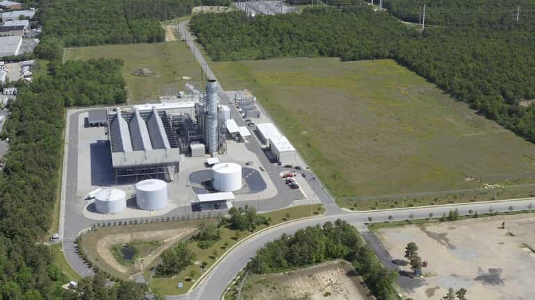 An aerial photo of LIPA's Caithness facility in Yaphank shows...