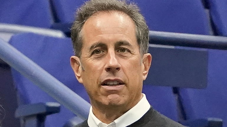 Jerry Seinfeld is shown before the men's singles final of...