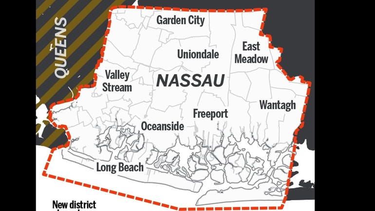 The new boundaries of the 4th Congressional District in Nassau...