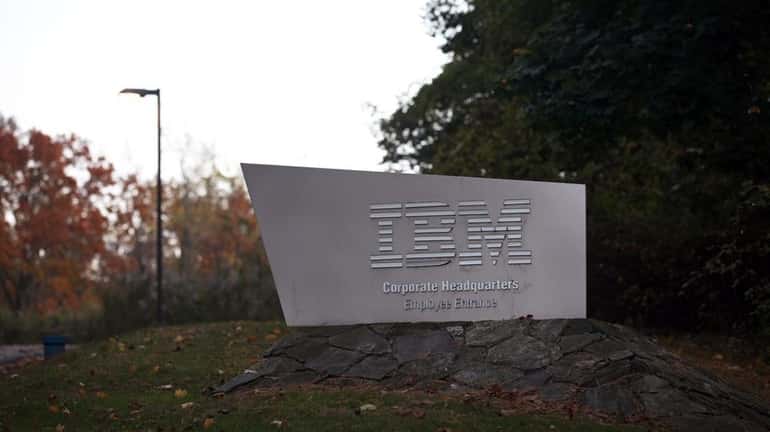 IBM corporate headquarters is photographed on New Orchard Road in...