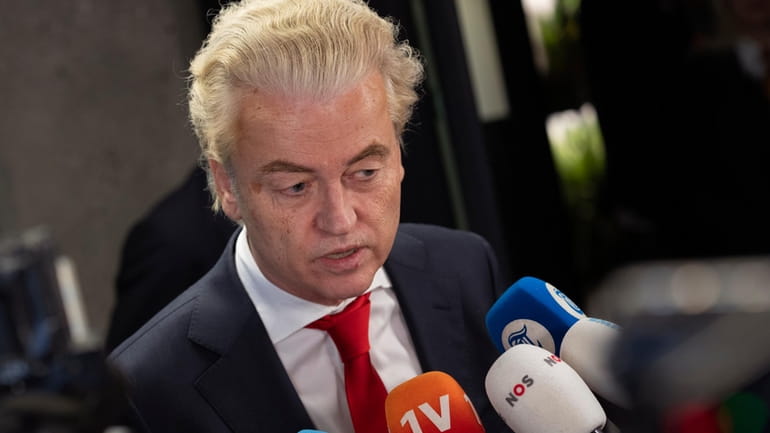 Geert Wilders, leader of the far-right party PVV, or Party...