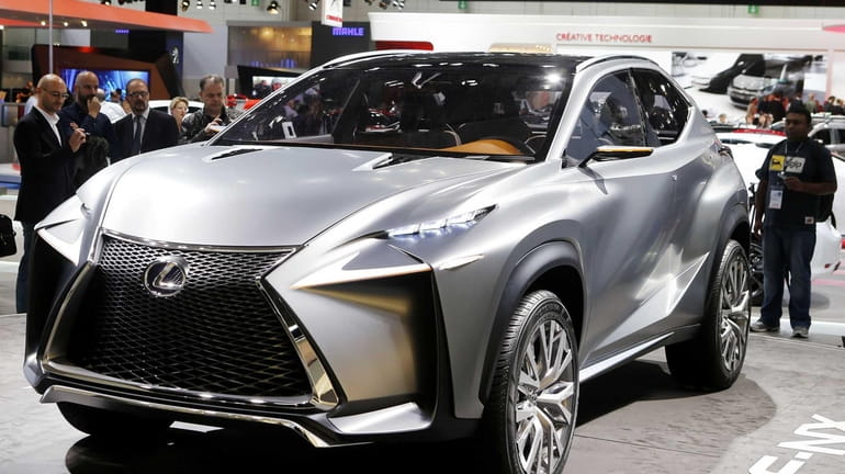 The Lexus LF-NX concept car is presented during the second...