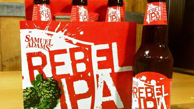 Samuel Adams' Rebel IPA, "brewed for the revolution," is made...