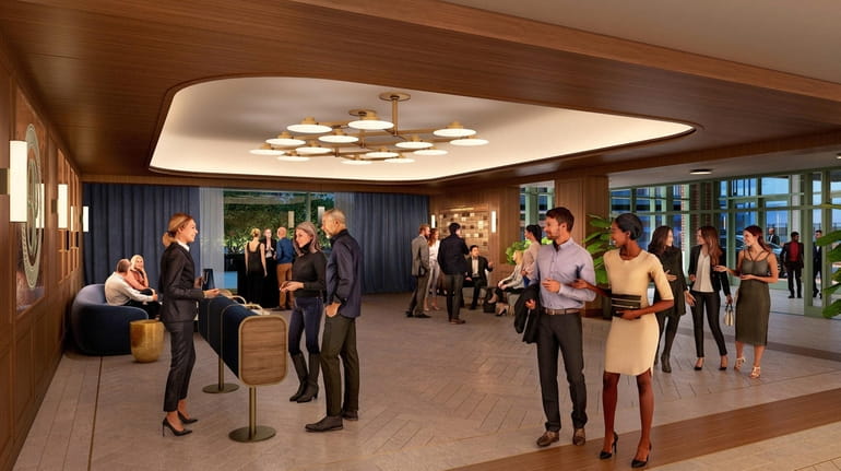 An artist's rendering shows the VIP Lobby at the UBS...