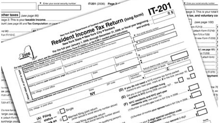 New York state income tax forms.