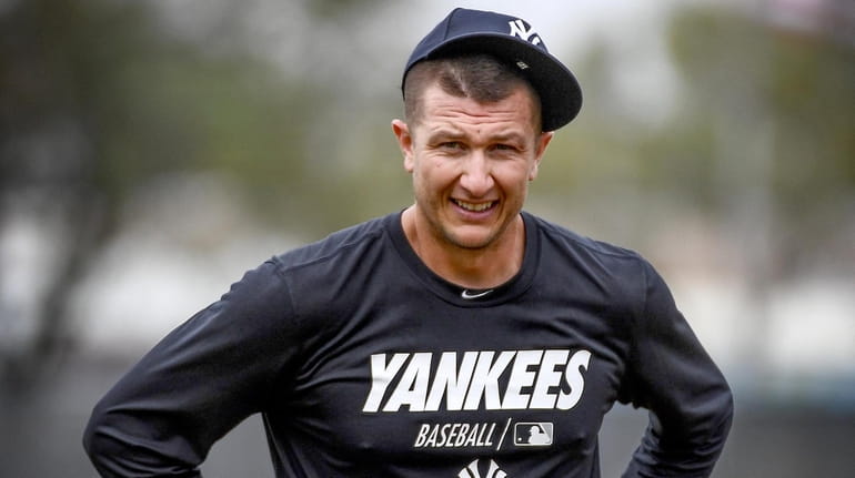 Yankees shortstop Troy Tulowitzki works out during spring training at...