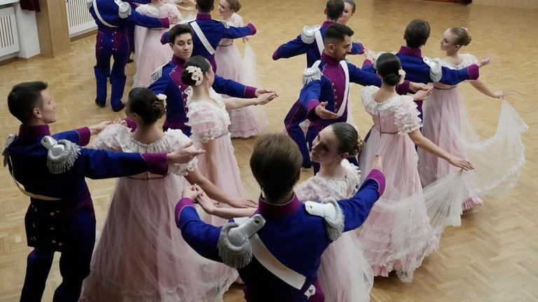 Dancers of the WARSZAWIANKA ensemble of the University of Warsaw...
