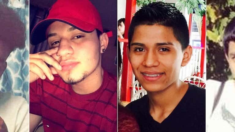 Murder victims Jefferson Villalobos, Michael Banegas, Jorge Tigre and Justin...