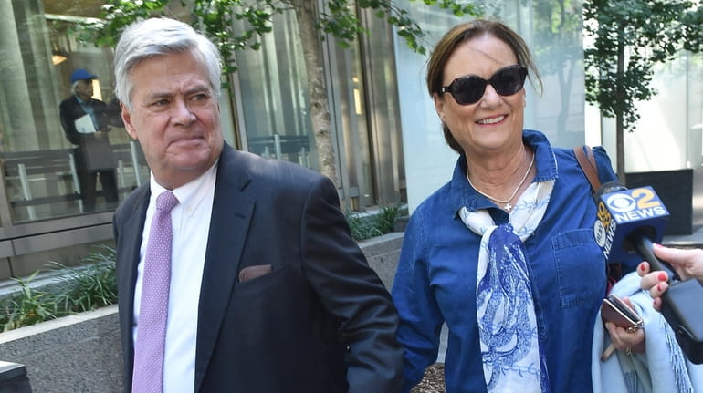 Former State Sen. Dean Skelos, and his wife, Gail, leave federal...