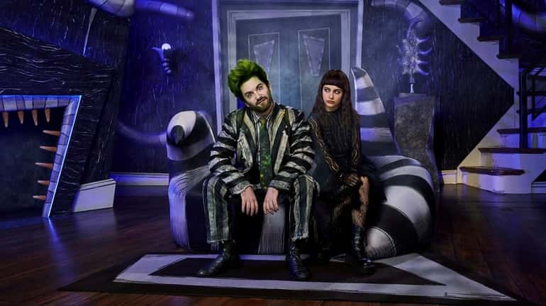 Alex Brightman plays the title role in "Beetlejuice," a stage...
