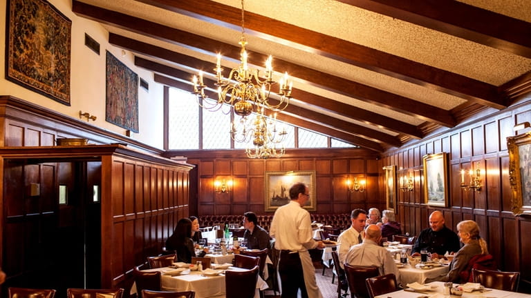 Peter Luger in Great Neck has spacious, bright dining rooms...