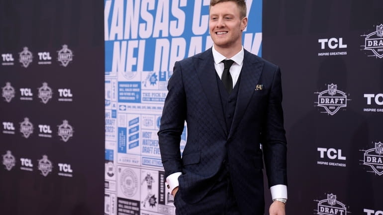 Kentucky quarterback Will Levis arrives on the red carpet before...